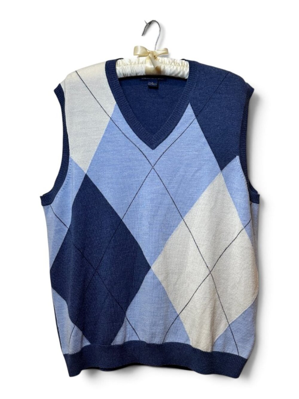 Brooks Brothers Sweater Vest Extra Fine Italian Merino Wool Argyle L Grandpacore